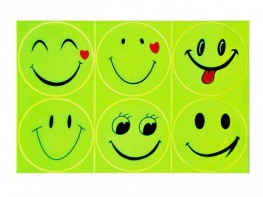 Комплект световозвращающих наклеек "Смайлики" - fgospostavki.ru - Югорск
