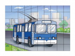 Магнитный пазл "Троллейбус" - fgospostavki.ru - Югорск