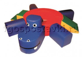 Сухой бассейн "Весёлый бегемот" с приставными элементам - fgospostavki.ru - Югорск