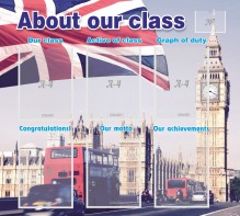 Стенд "About our class" - fgospostavki.ru - Югорск